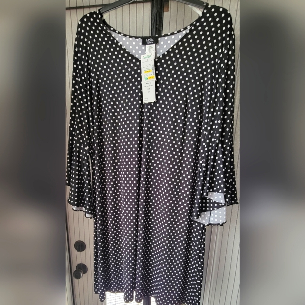 New MSK black and white polka dots